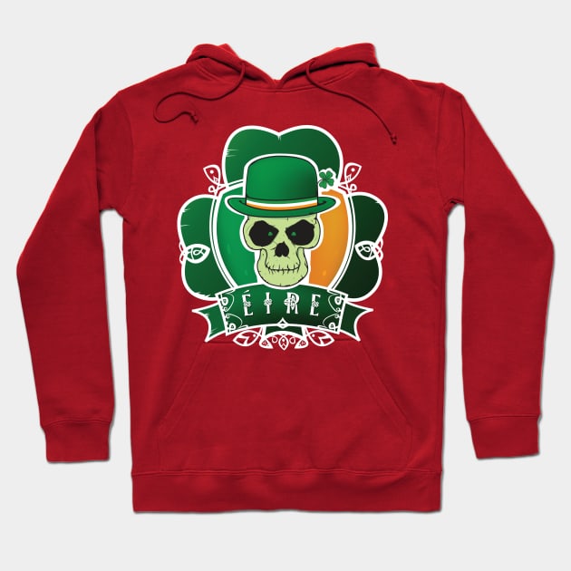 Lucky Irish skull Hoodie by mangulica